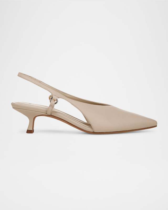 Sabrina Leather Slingback Pumps